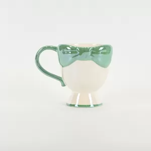 Bow Embossed Mug - green