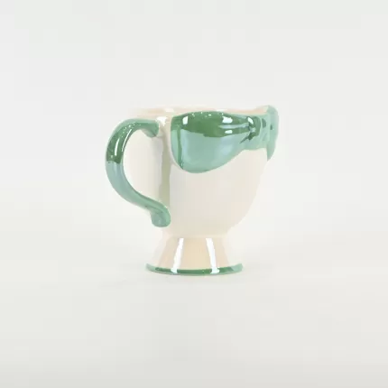 Bow Embossed Mug - green