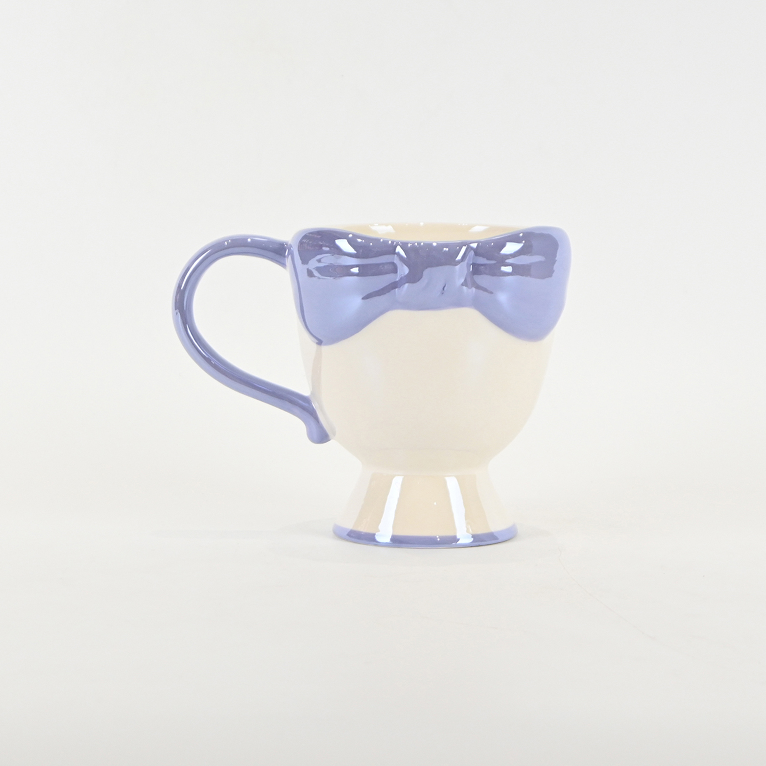 Bow Embossed Mug - purple