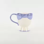 Bow Embossed Mug - purple