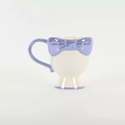 Bow Embossed Mug - purple