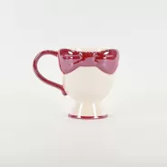 Bow Embossed Mug - red