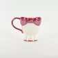 Bow Embossed Mug - red