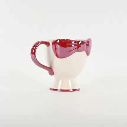 Bow Embossed Mug - red