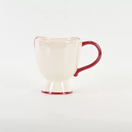 Bow Embossed Mug - red