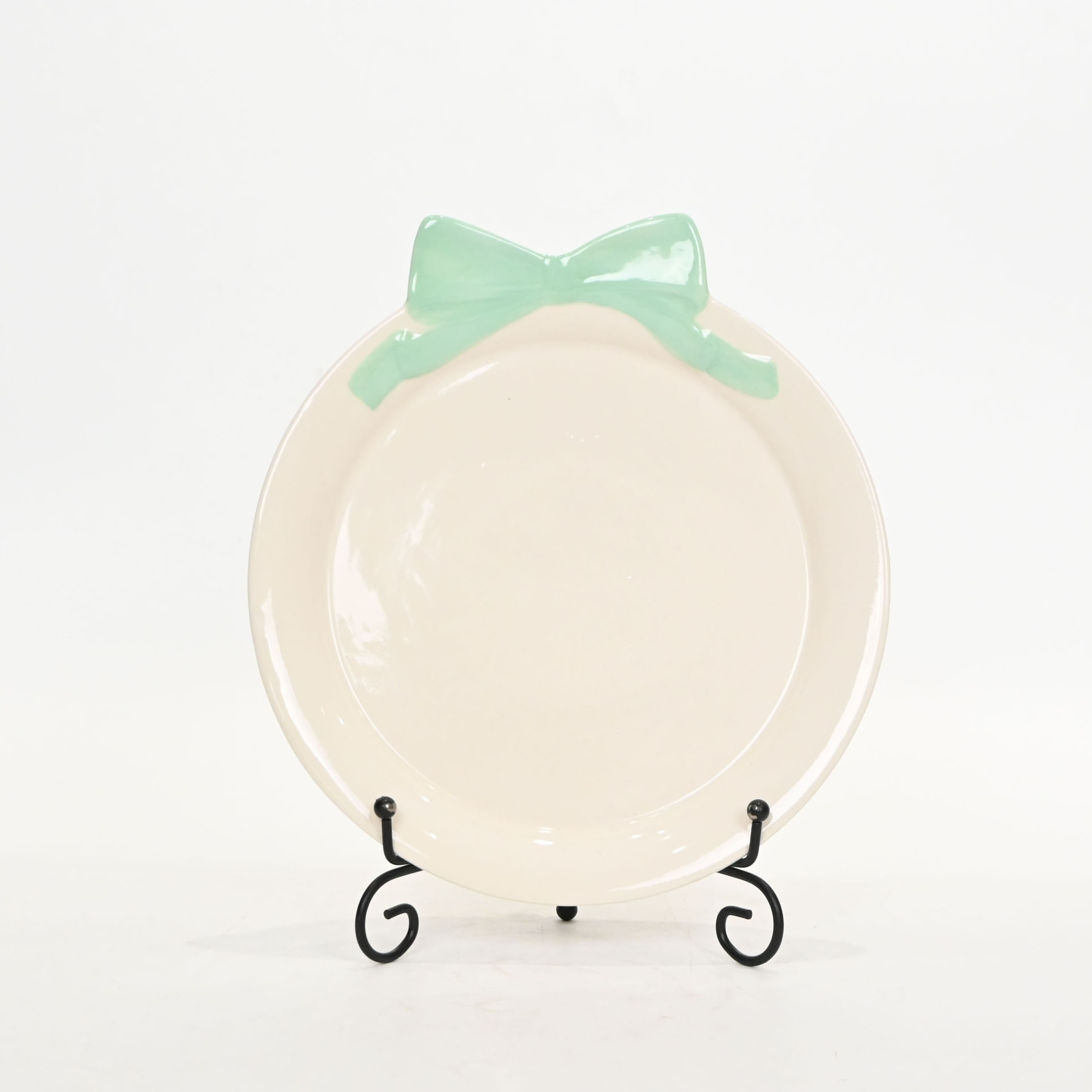 Bow Plate-mint green