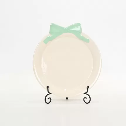 Bow Plate-mint green