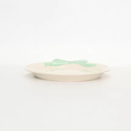 Bow Plate-mint green