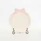 Bow Plate-cream pink