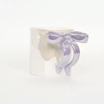 Bow Mug-pearl purple