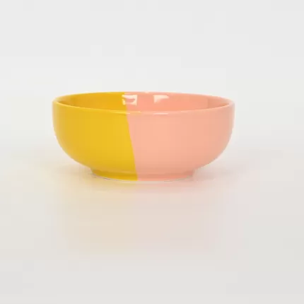 Balance·Two-color Bowl-yellow & pink