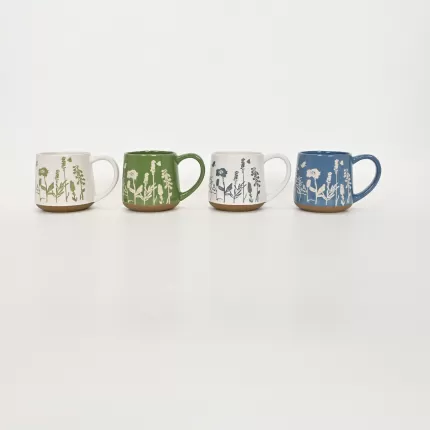 Floral Mug-blue