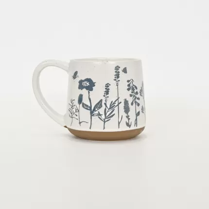 Floral Mug-white