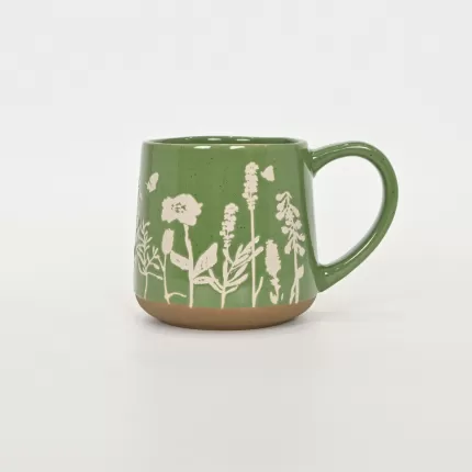Floral Mug-green