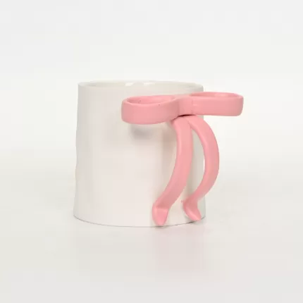 Bow Mug-matte pink