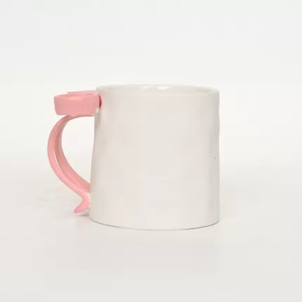 Bow Mug-matte pink