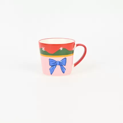 Small Floral Bow Cake Mug