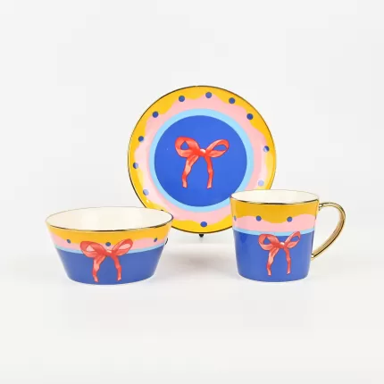 Polka Dot Bow Cake Bowl