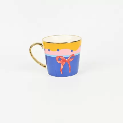 Polka Dot Bow Cake Mug
