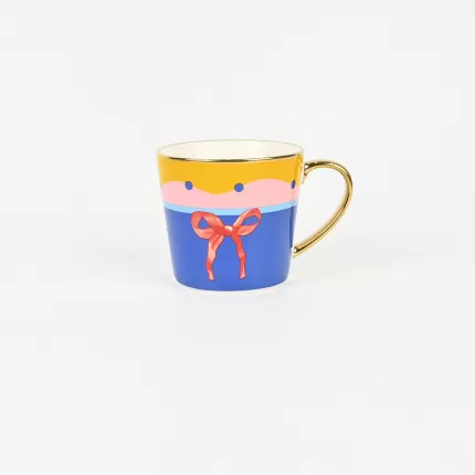 Polka Dot Bow Cake Mug