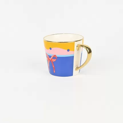 Polka Dot Bow Cake Mug