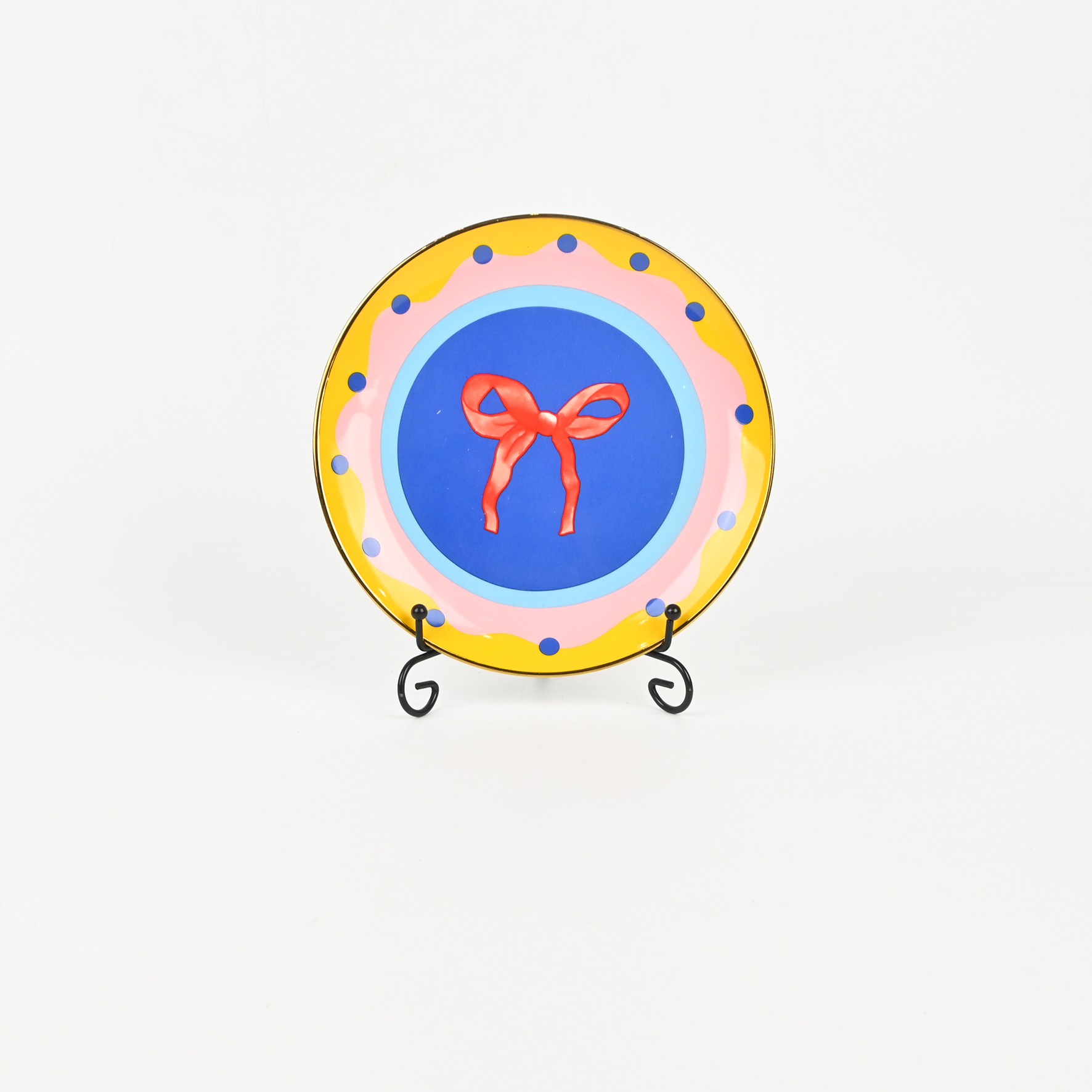 Polka Dot Bow Cake Plate