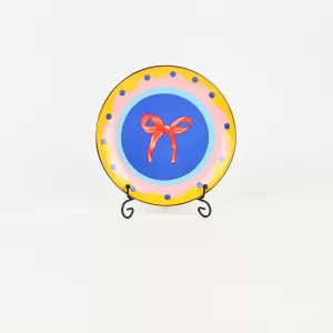 Polka Dot Bow Cake Plate