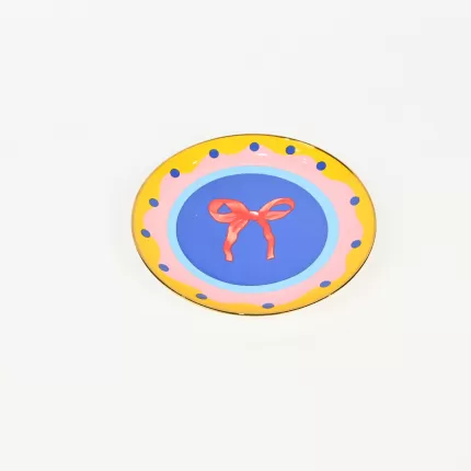 Polka Dot Bow Cake Plate