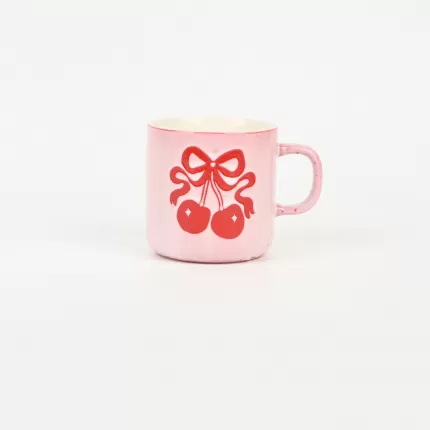 Cherry Bow Mug-pink