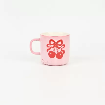 Cherry Bow Mug-pink