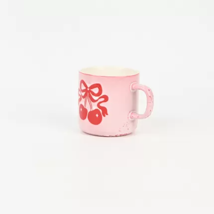 Cherry Bow Mug-pink
