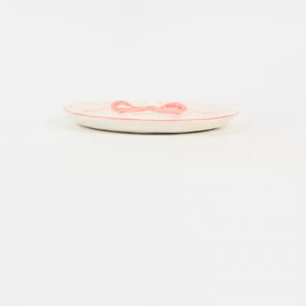 Heart Bow Plate-pink