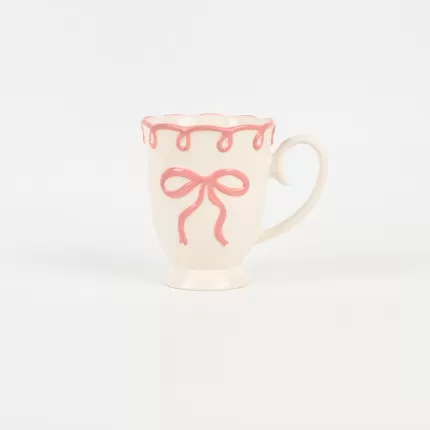 Bow Ribbon Mug-pink