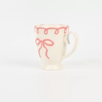 Bow Ribbon Mug-pink