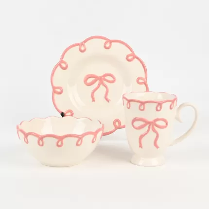 Bow Ribbon Mug-pink