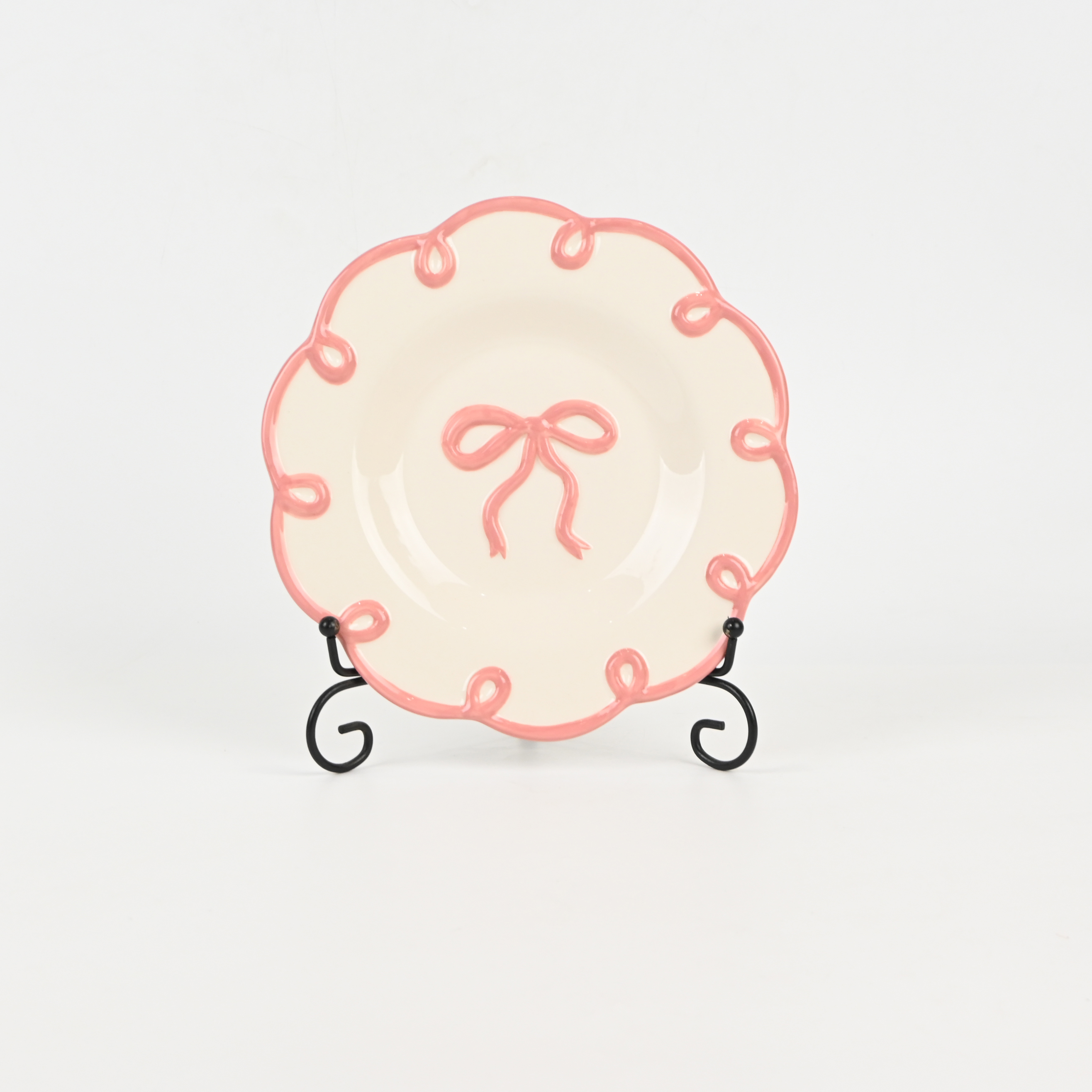 Bow Ribbon Plate-pink