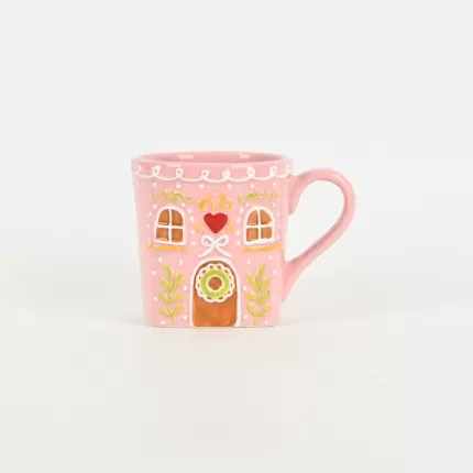 Christmas House Mug - pink