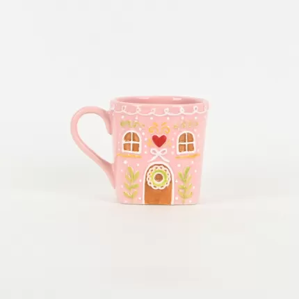 Christmas House Mug - pink