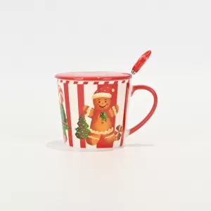Striped Gingerbread Man Mug