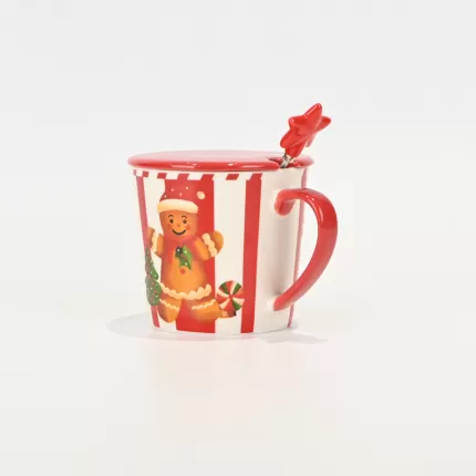 Striped Gingerbread Man Mug