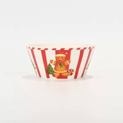 Striped Gingerbread Man Bowl
