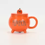 Witches Cauldron Mug - orange