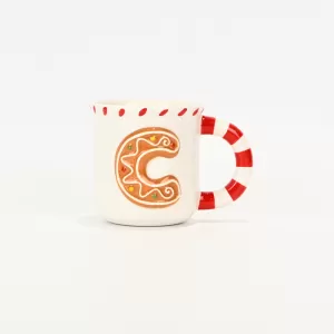 Alphabet Gingerbread Cup-red