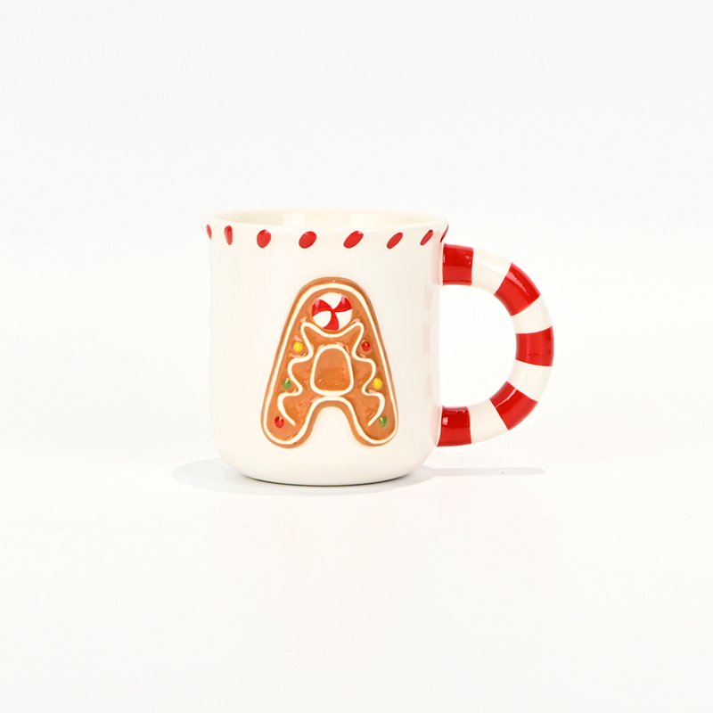Alphabet Gingerbread Cup-red