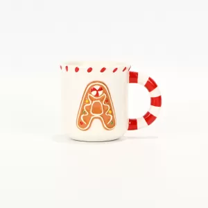 Alphabet Gingerbread Cup-red