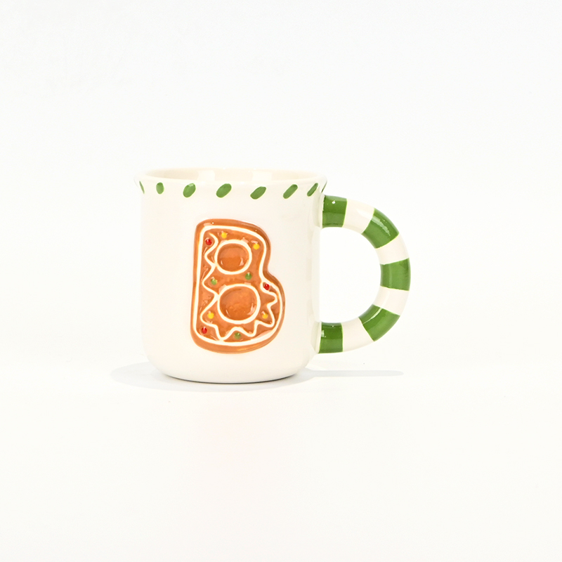 Alphabet Gingerbread Cup-green
