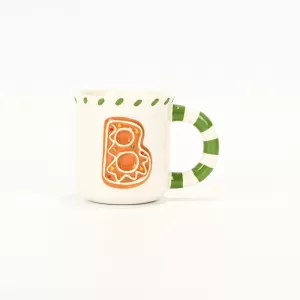 Alphabet Gingerbread Cup-green