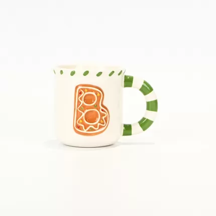 Alphabet Gingerbread Cup-green