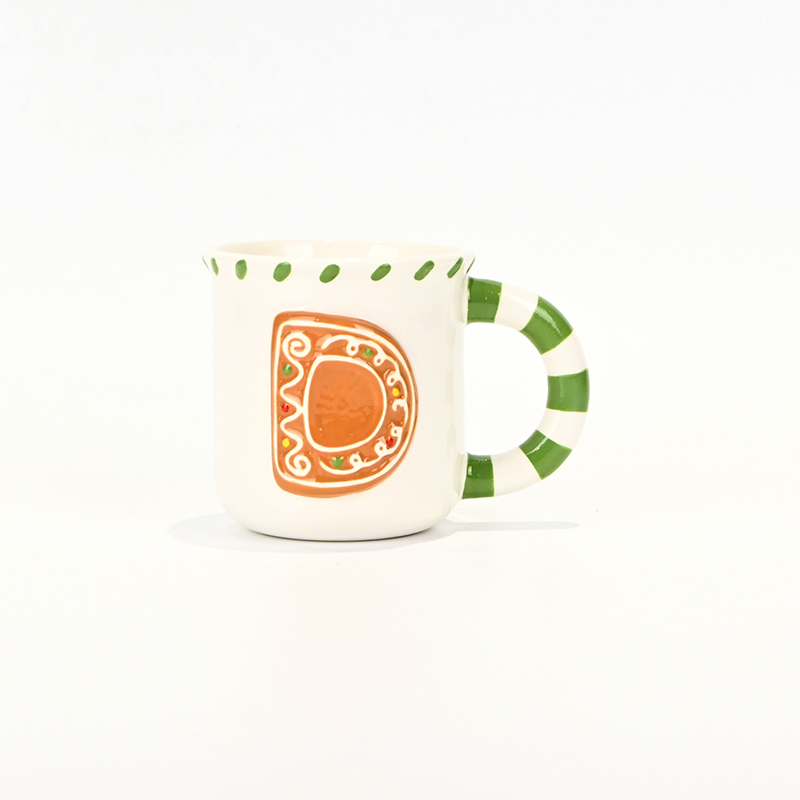 Alphabet Gingerbread Cup-green