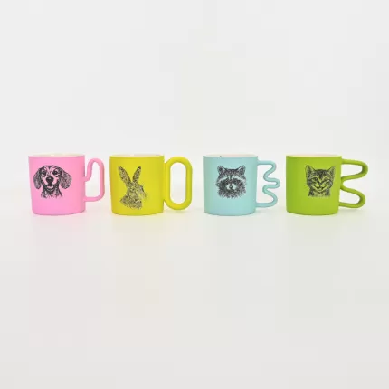 Dog Mug-vibrant pink
